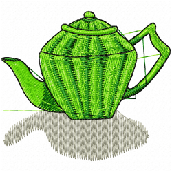 Teapots Embroidery Design 2 Teapots Embroidery Design 2